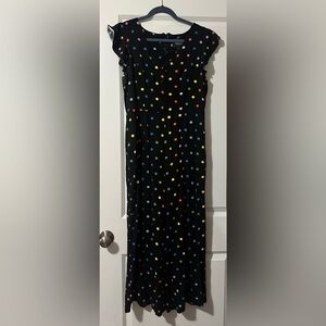 Collectif rainbow polka dot jumpsuit